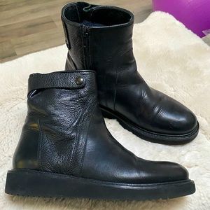 Vince leather moto ankle boot